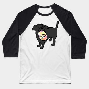 Cute Dog Holding Easter Egg Baseball T-Shirt